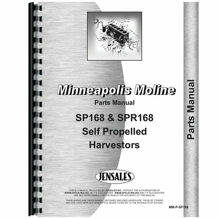 AFTERMARKET New Parts Manual for Minneapolis Moline SP168 Tractor RAP79819